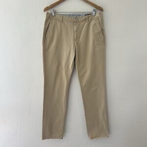 Bonobos Pants Mens 33x34 Beige Khaki Slim Fit Chino Cotton Twill Athleisure